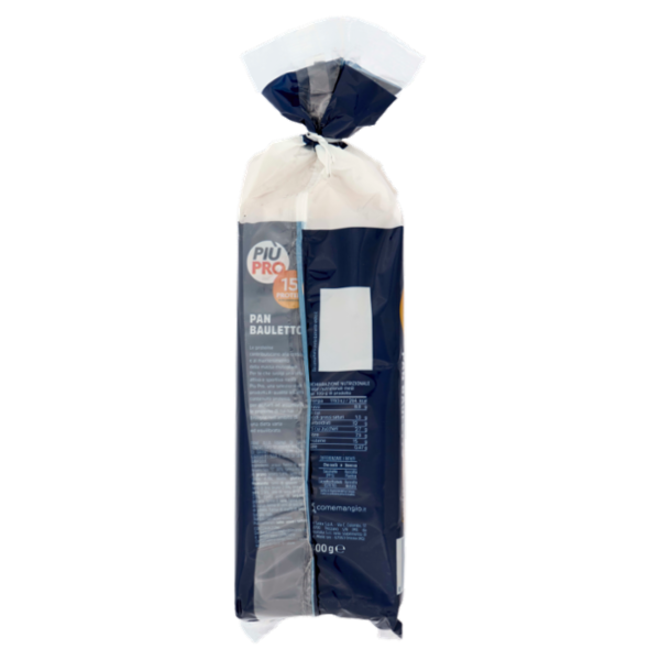 Piùpro Pan Bauletto ad Alto Contenuto di Proteine a Fette 400 g
