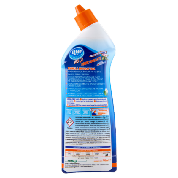Rio Azzurro WC Gel Disincrostante Freschezza di Mandorla 750 ml