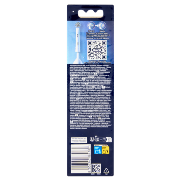 Oral-B Testine di Ricambio Pro Sensitive Clean Bianche Spazzolino Elettrico Denti Ricaricabile 4 pz
