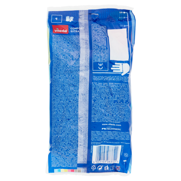Vileda guanti casalinghi Comfort Extra in lattice, massima protezione e resistenza, taglia L