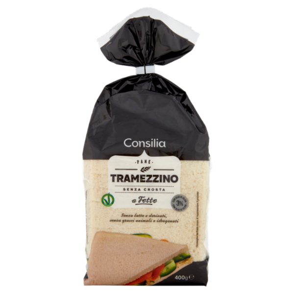 Consilia Pane per Tramezzini Bianco con Olio di Oliva 400 g
