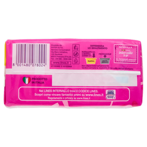 Lines intervallo & go Regular proteggislip ripiegati 40 + 4 pz