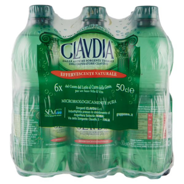 Clavdia Effervescente Naturale 6 x 50 cl