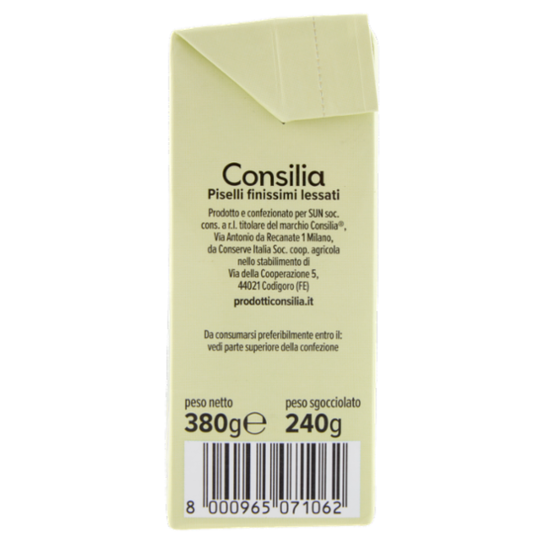 Consilia Piselli Finissimi Lessati 380 g