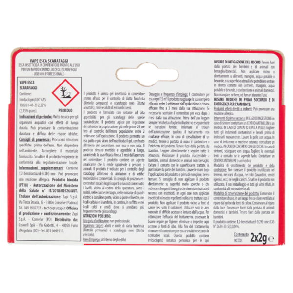 Vape Esca Scarafaggi 2 x 2 g