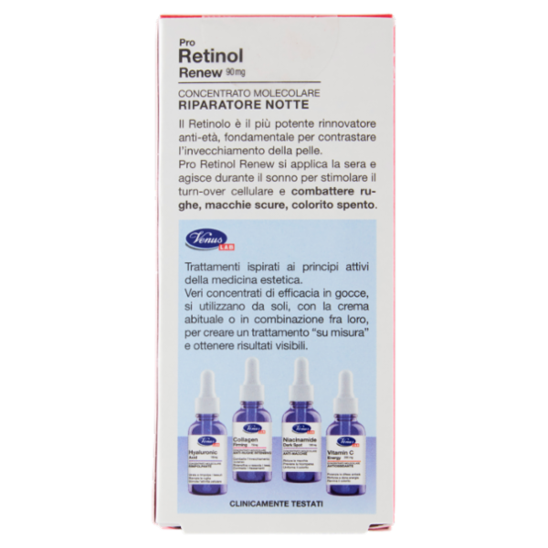 Venus Lab Pro Retinol Renew 90 mg Concentrato Molecolare Riparatore Notte 30 mL