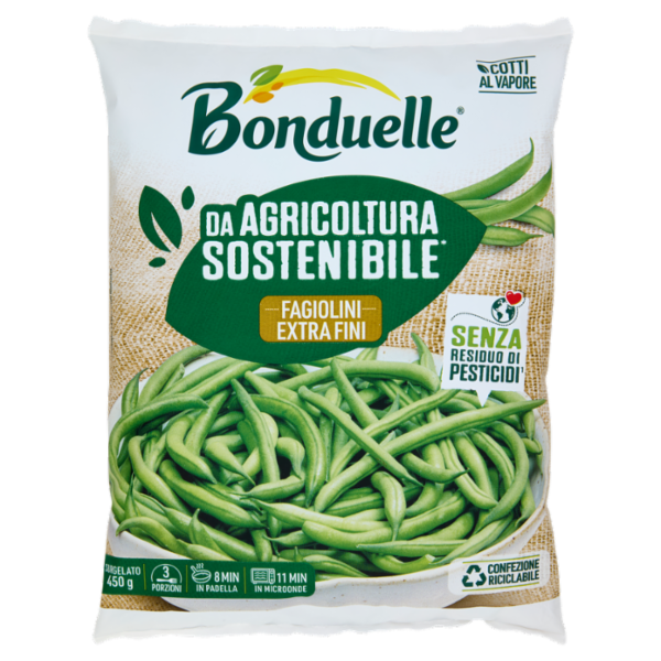 Bonduelle Da Agricoltura Sostenibile* Fagiolini Extra Fini Surgelato 450 g