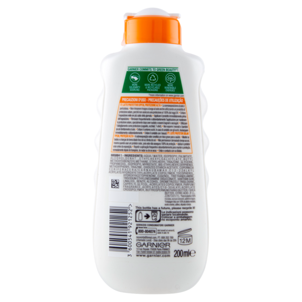 Garnier Ambre Solaire Crema Solare Idratante SPF30 200 ml