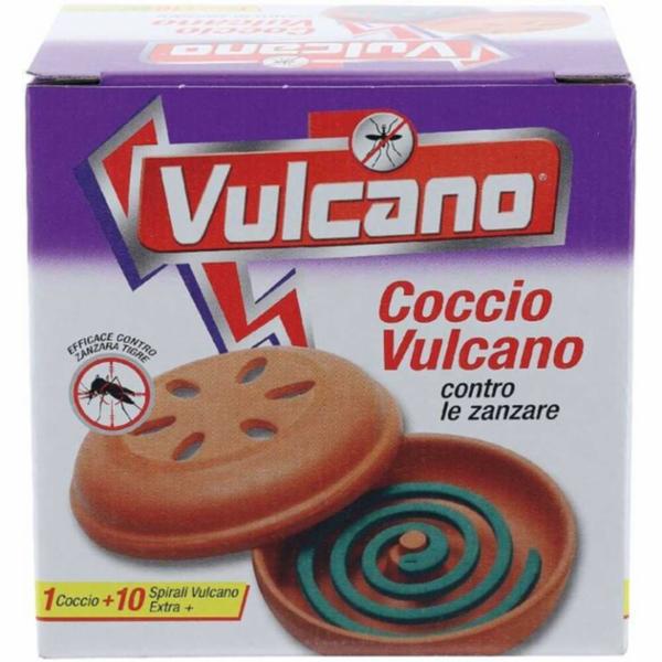 Vulcano Insetticida Coccio con Spirali 10 pz