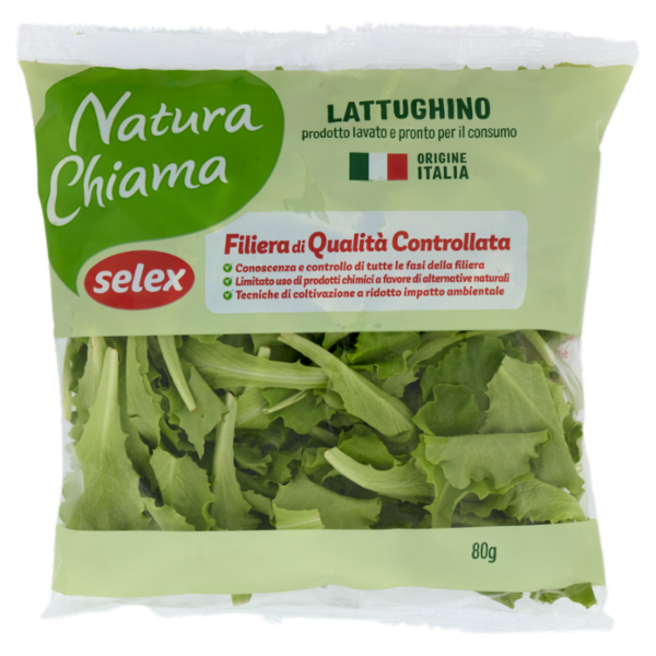 Selex Natura Chiama Lattughino Lavato e Pronto per il Consumo 80 g