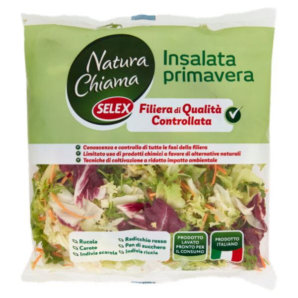 Selex Natura Chiama Insalata Primavera Lavata e Pronta per il Consumo 200 g