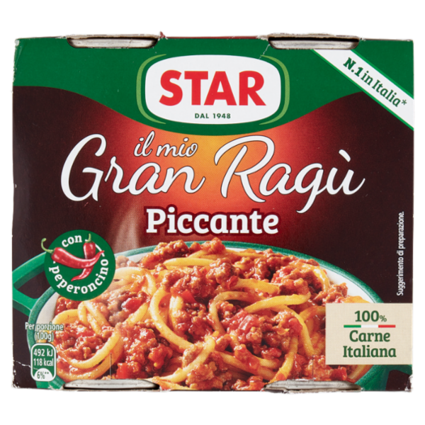 Star il mio Gran Ragù Piccante con Peperoncino 2 x 180 g