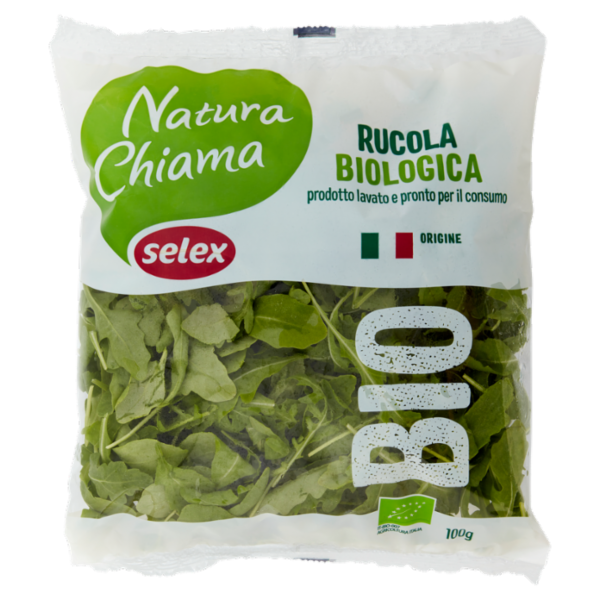Selex Natura Chiama Rucola Lavata e Pronta per il Consumo Biologica 100 g