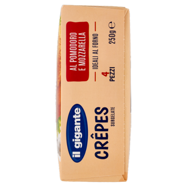 IL GIGANTE Crêpes Surgelate al Pomodoro e Mozzarella 4 Pezzi 250 g