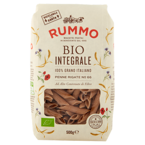 Rummo Bio Integrale Penne Rigate N° 66 500 g