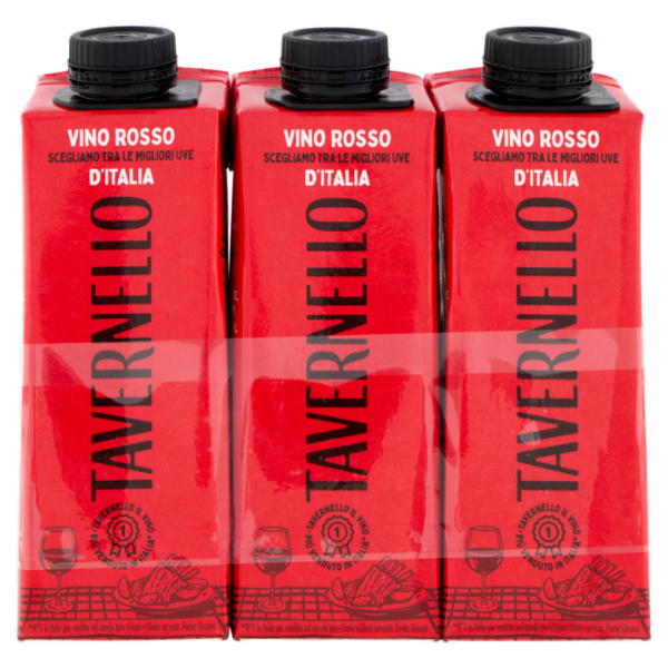 Tavernello Vino Rosso d'Italia 3 x 0,25 L