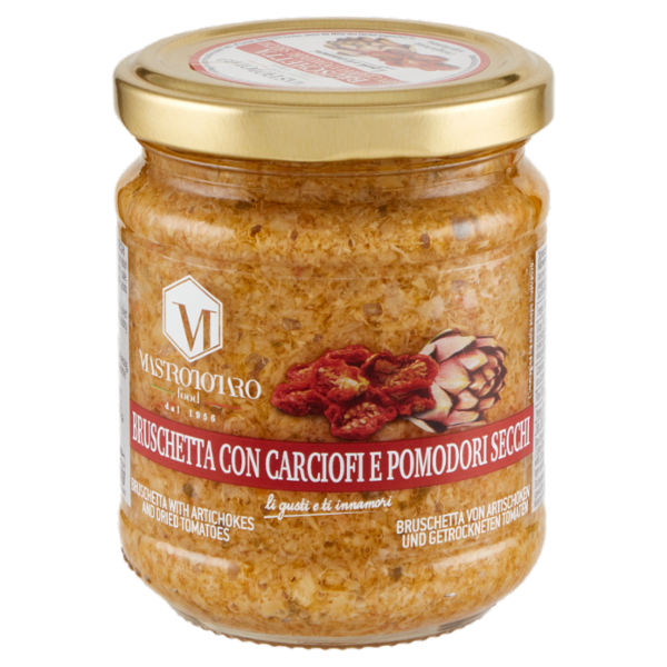 Mastrototaro food Bruschetta con Carciofi e Pomodori Secchi 180 g