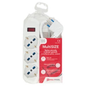Poly Pool MultiSize Spina 10A Prese Pluristandard Italiano 10A-16A e Tedesco 16A