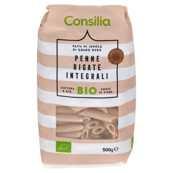 Consilia Pasta di Semola Integrale Penne Rigate Biologiche 500 g