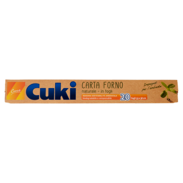 Cuki Cuoce Carta Forno naturale - in fogli 20 fogli 33x38 cm