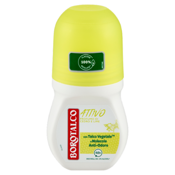 Borotalco Attivo Profumo di Cedro e Lime Deo Roll On 50 ml