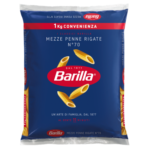 Barilla Pasta Mezze Penne Rigate n.70 CELLO CONV 1Kg