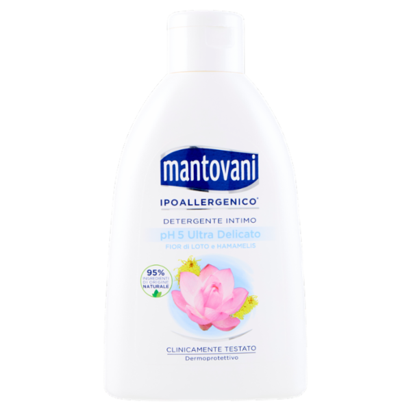 mantovani Detergente Intimo pH 5 Ultra Delicato Fior di Loto e Hamamelis 250 ml