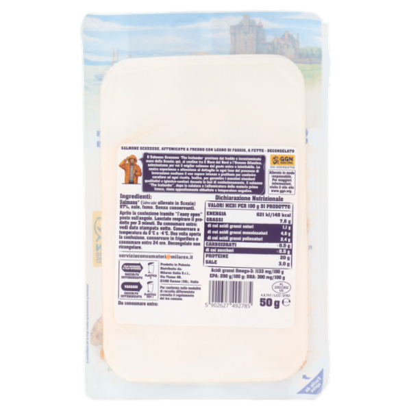 The Icelander Salmone Scozzese Affumicato con Legno di Faggio 50 g