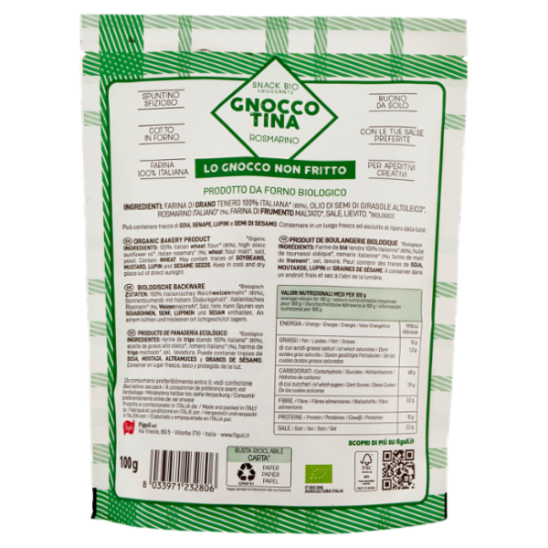 Figulì Gnoccotina Snack Rosmarino Bio 100 g