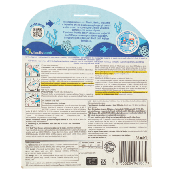 Duck Fresh Discs - Base per Dischi Gel Igienizzanti WC, Fragranza Fresia e Peonia, 36ml