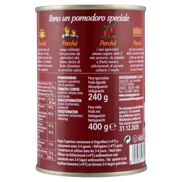 Rosso Gargano Pomodorini di Puglia 400 g