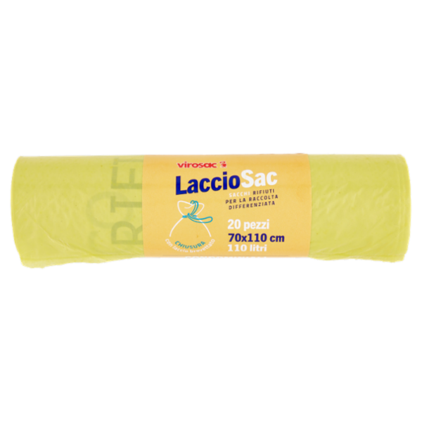 virosac LaccioSac Condominiali Sacchi Rifiuti Raccolta Differenziata 70x110 cm 110 litri 20 pz