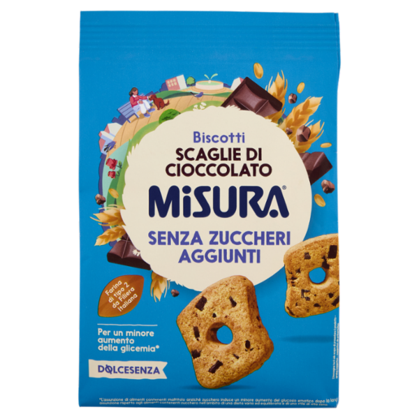 Misura Dolcesenza Biscotti Scaglie di Cioccolato 290 g
