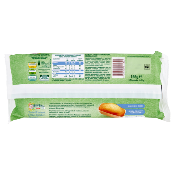 Mulino Bianco Plumcake Senza Zuccheri Aggiunti 155 g