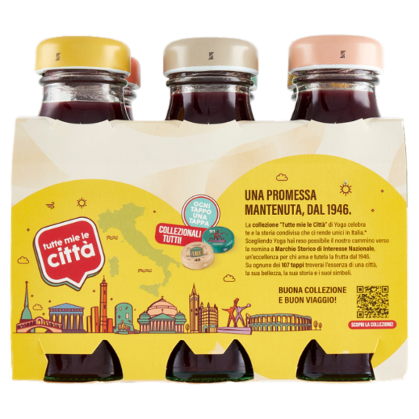 Yoga Optimum al Mirtillo con Uva e Mela Senza Zuccheri Aggiunti** 6 x 125 ml