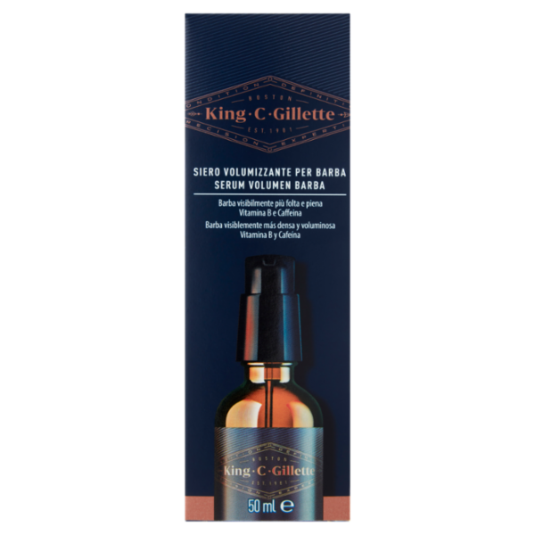 King C Gillette Siero Volumizzante per Barba 50 ml