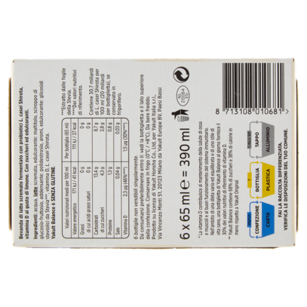 Yakult Balance 6 x 65 ml