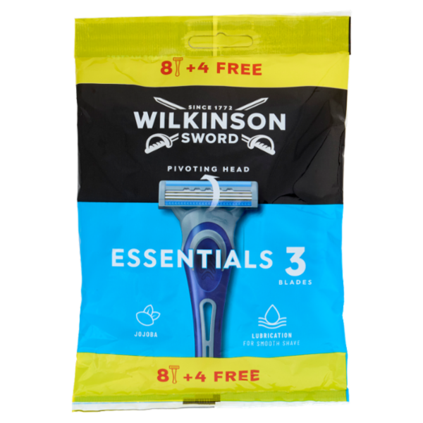 Wilkinson Sword Rasoio usa&getta Essentials 3 8+4