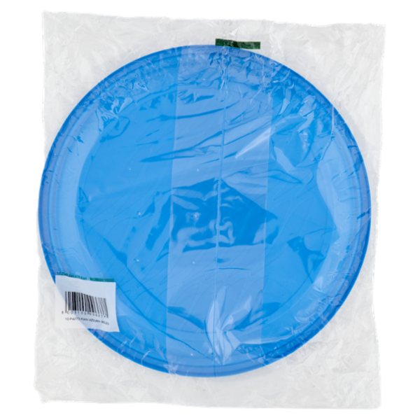 Selex Natura Chiama Piatti Piani Biodegradabili e Compostabili Ecologici Azzurri 10 pezzi