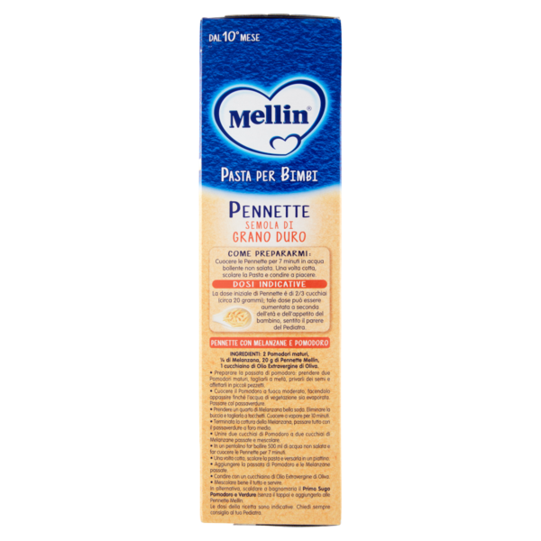 Mellin Pasta per Bimbi Pennette Semola di Grano Duro 280 g