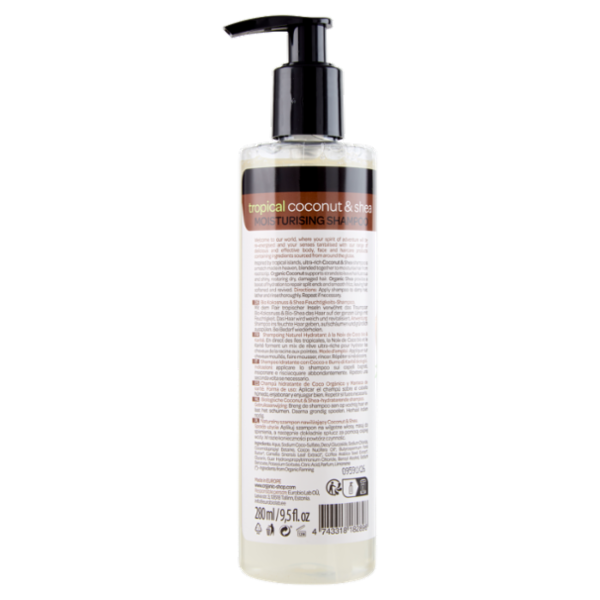 organic shop tropical coconut & shea Moisturising Shampoo 280 ml