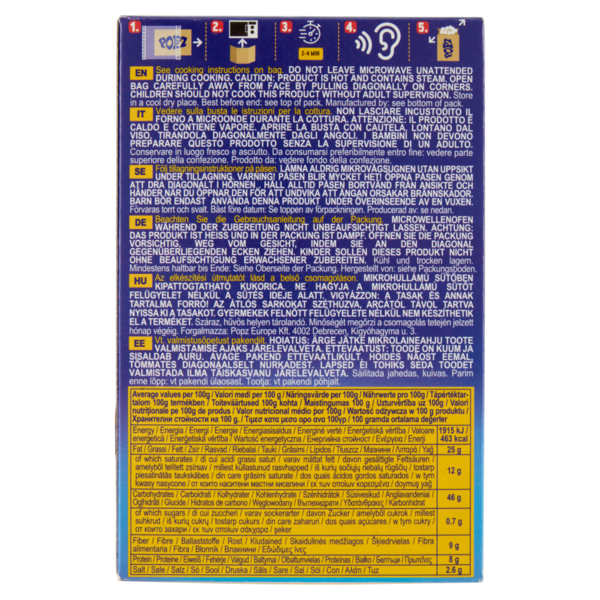 Popz the Microwave Popcorn con Sale 3 x 90 g