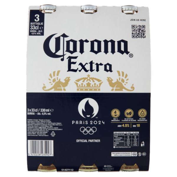 CORONA Extra - Birra lager messicana Bottiglia - Pacco Olimpiadi 3x33 cl