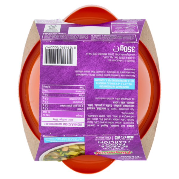 DimmidiSì Zuppa con Scarola, Fagioli e Carciofi Monoporzione 350 g