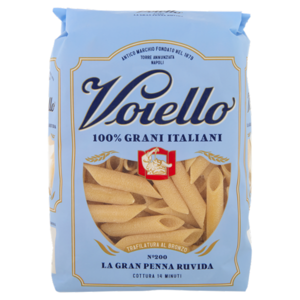 Voiello Pasta La Gran Penna Ruvida N°200 grani 100% italiani Trafilata bronzo 500g