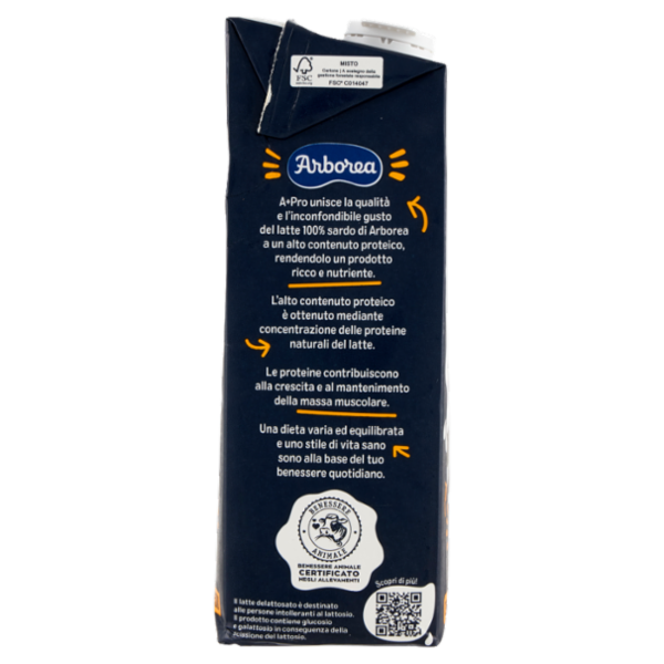 Arborea A+ Pro Latte Zero Grassi Senza Lattosio 1000 ml