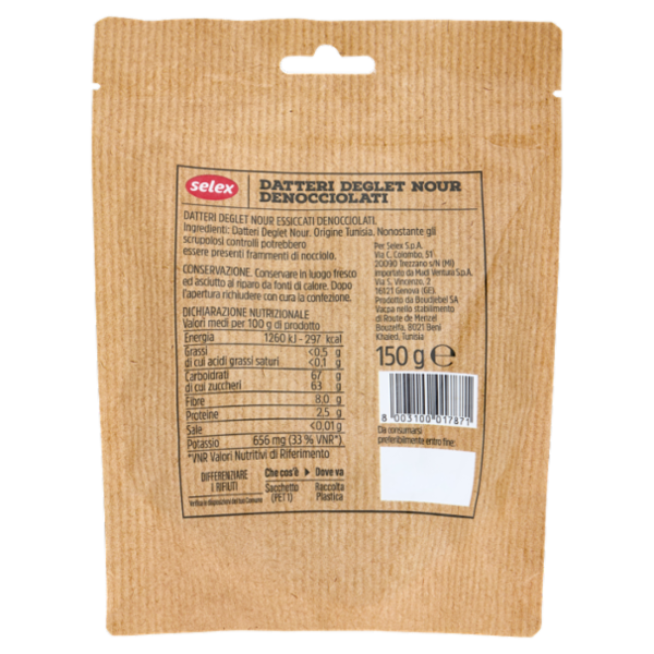 Selex Datteri Deglet Nour Essicati Denocciolati 150 g