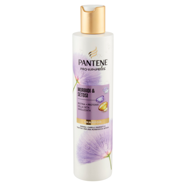 Pantene Shampoo Miracles Morbidi & Setosi con Biotina + Proteina della Seta Idrolizzata 225 ml