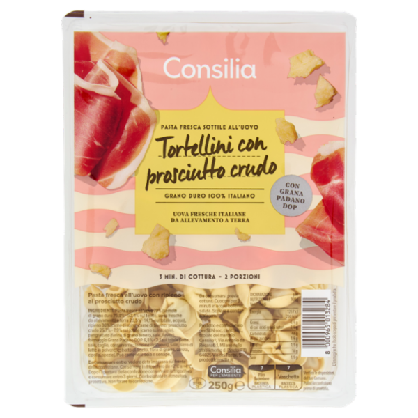 Consilia Tortellini con Prosciutto Crudo e Grana Padano 250 g