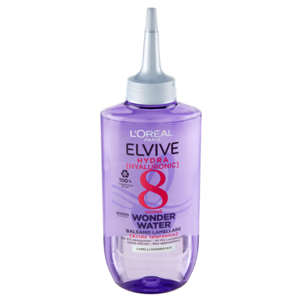 L'Oréal Paris Elvive Hydra Hyaluronic Wonder Water Balsamo Lamellare Per Capelli Disidratati, 200 ml